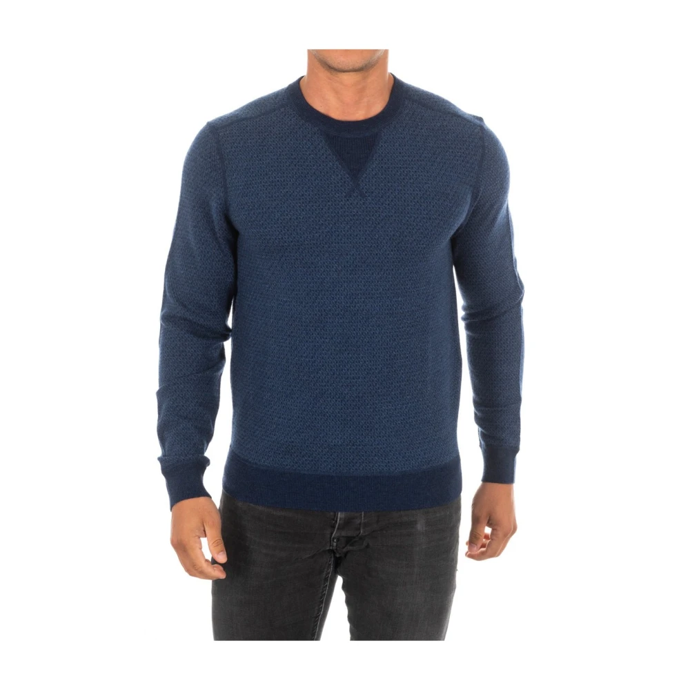 Hackett Men's Blue Round-Neck Knitwear