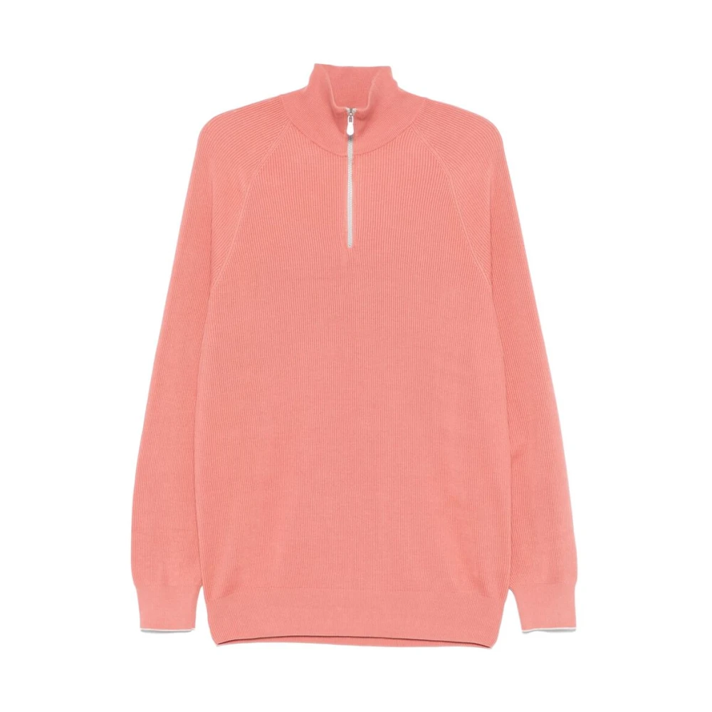 BRUNELLO CUCINELLI Perzikroze Zip-trui Pink Heren