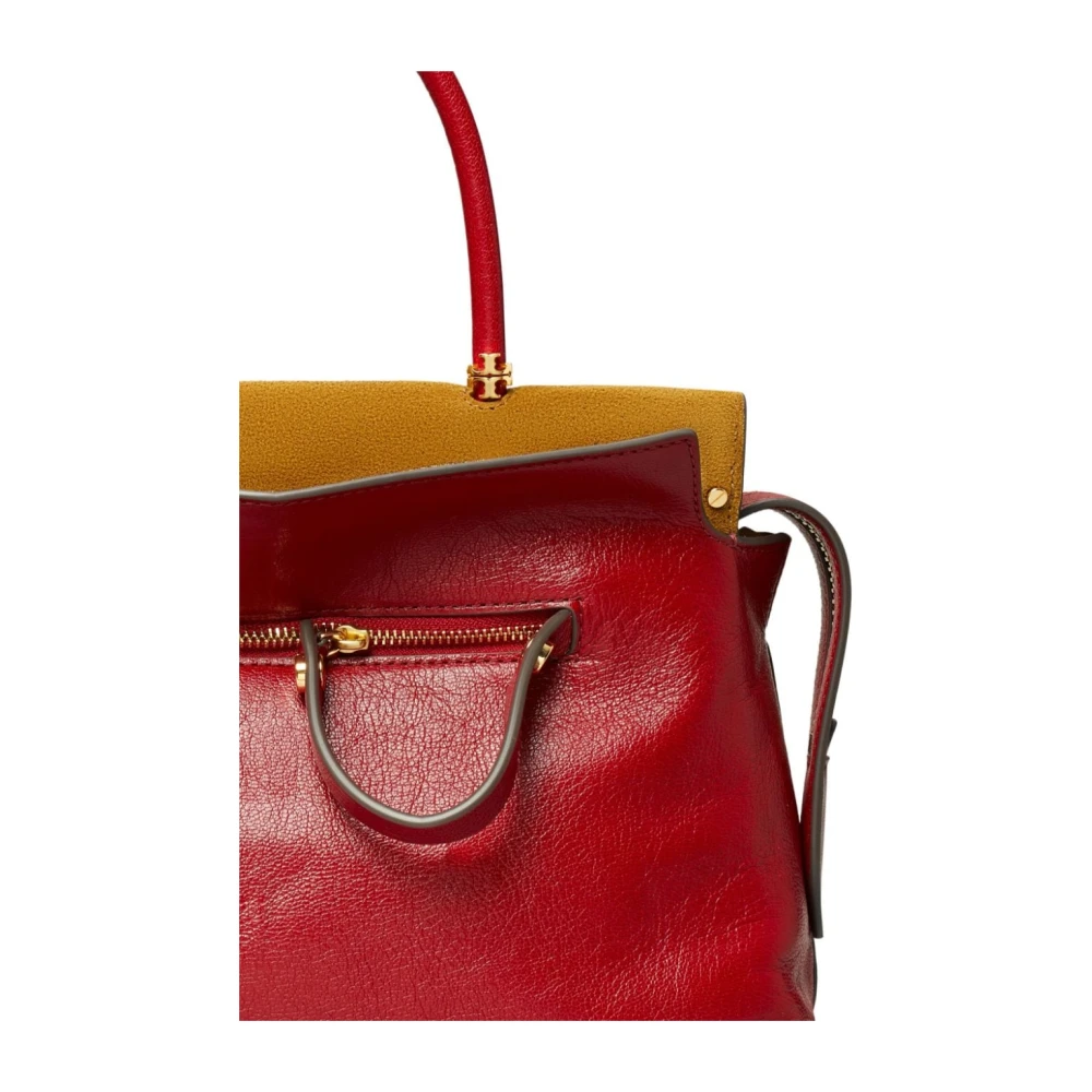 TORY BURCH Rode Leren Schoudertas Red Dames