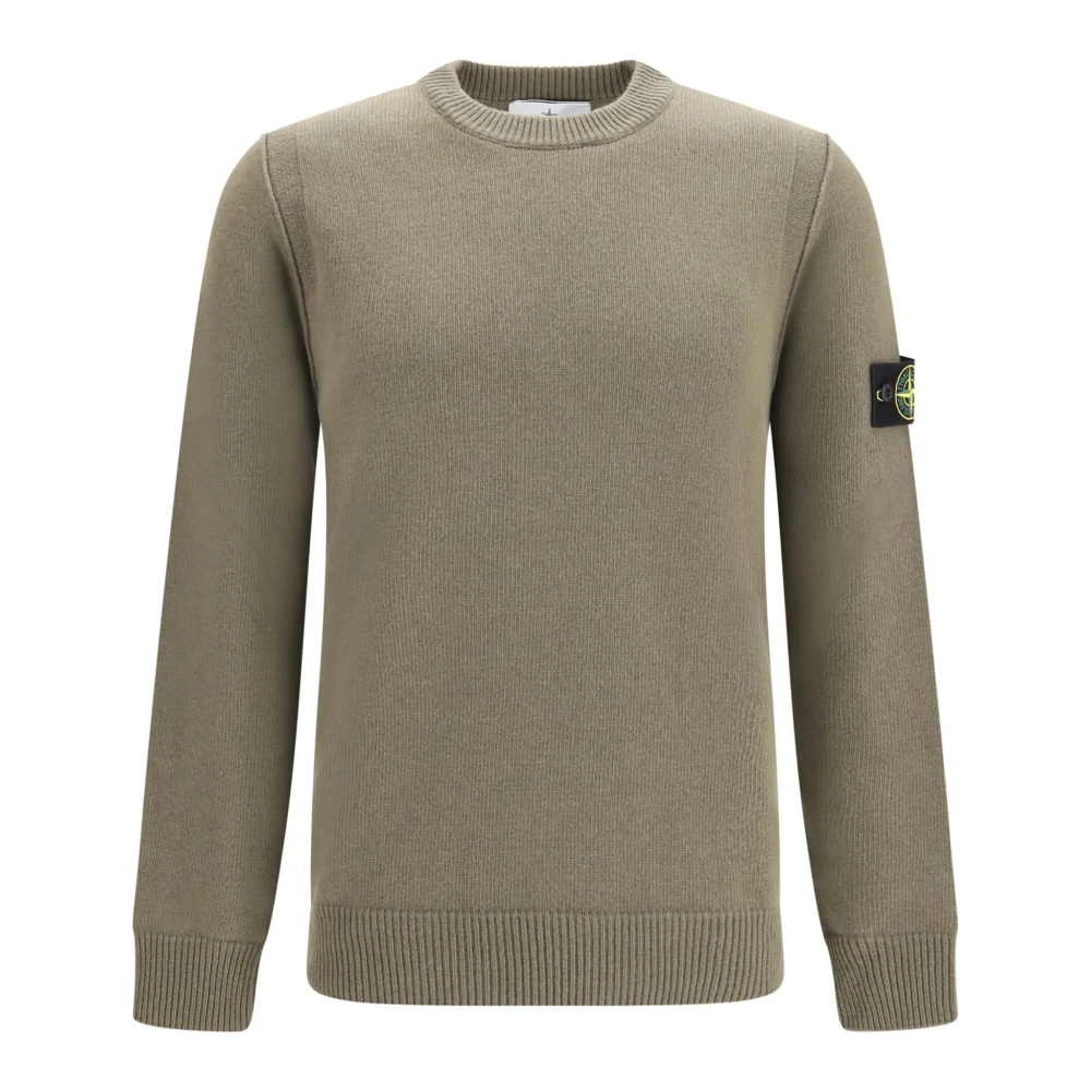 Stone Island - Rundhals-Pullover Mit Zopfmuster-Details - Knitwear - Herren - Grün - L - Bild 5