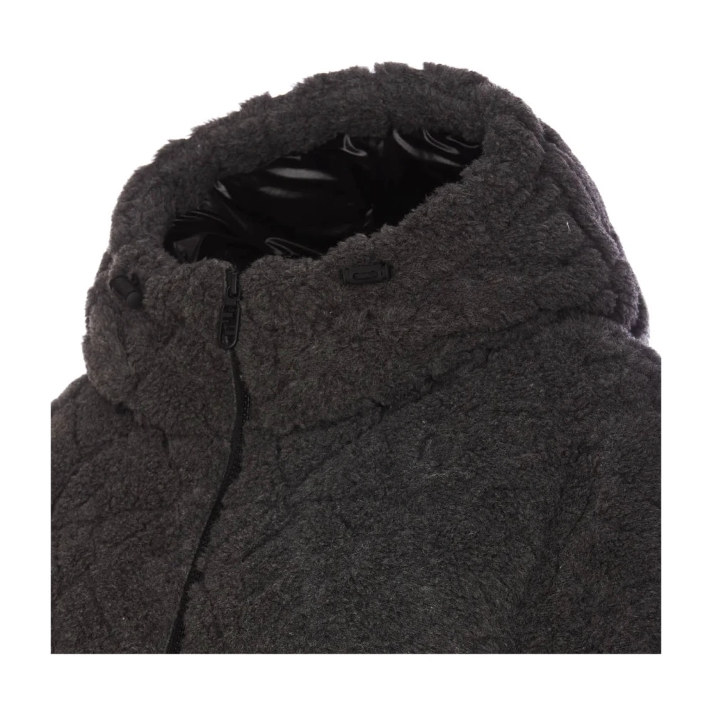 Fendi Logo FF Wol Alpaca Jas Gray Dames