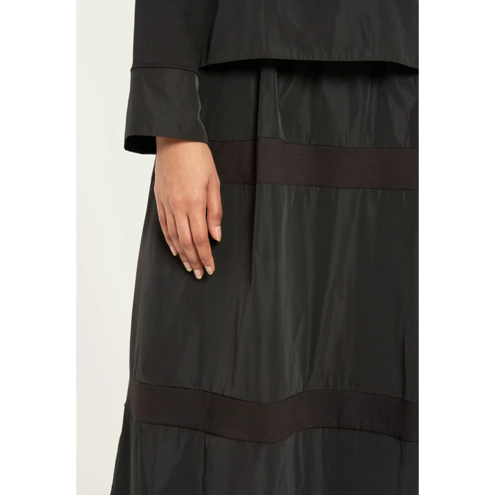 Vicario Cinque Gestreepte taffeta ballonrok Black Dames