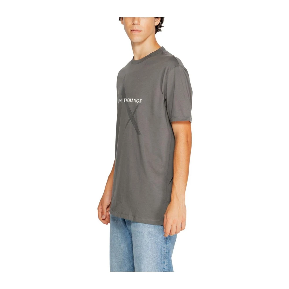 Armani Exchange Grijze T-shirt van katoen Gray Heren
