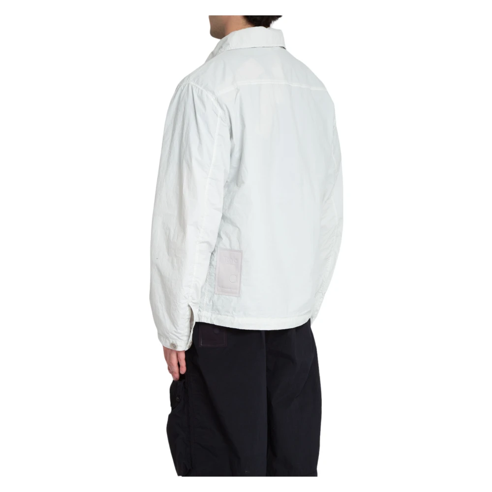 Ten C Multi Pocket Overshirt Mid Layer White Heren
