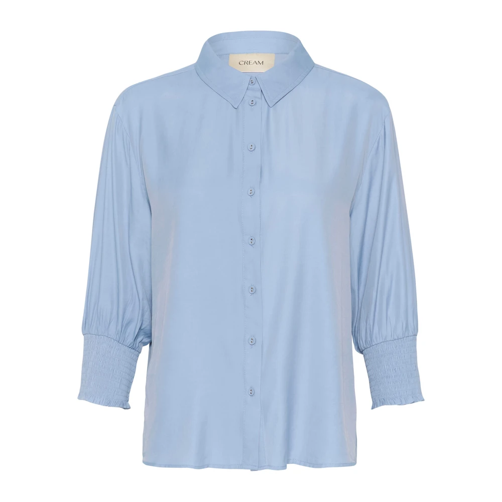 Cream Rain Washed Shirt Blouse 10606063 Blue Dames