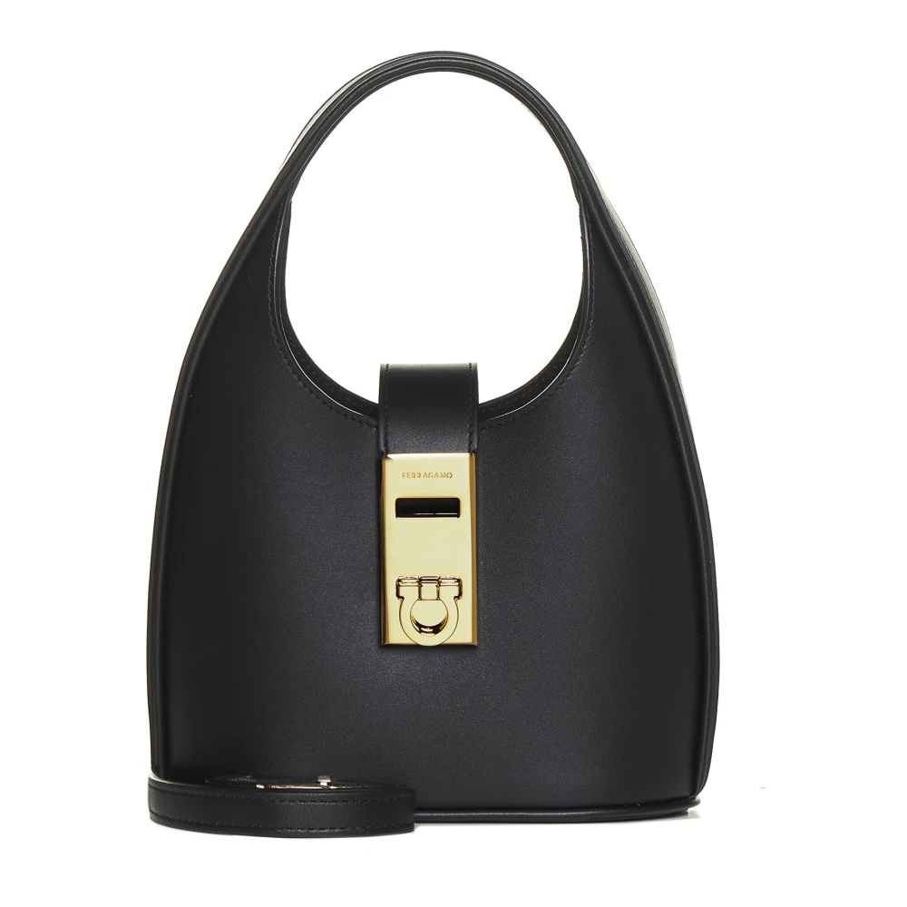 Salvatore Ferragamo Zwarte Hobo Tassen Black Dames