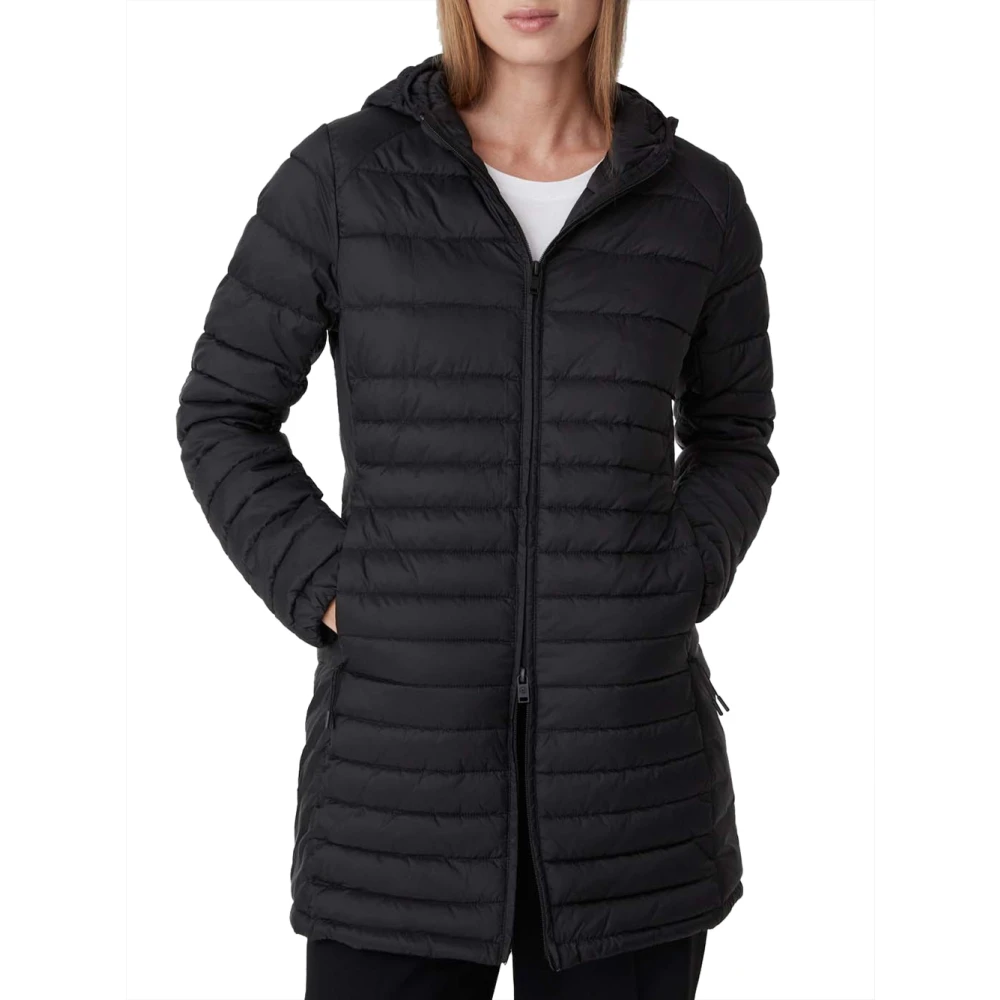 Ciesse Piumini Zwarte Gewatteerde Hoodiejas Annamarie Black Dames