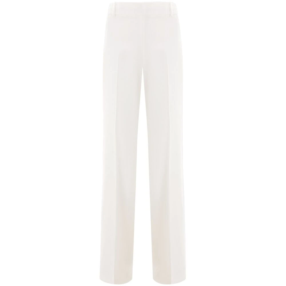 Ermanno Scervino Witte Zijzakbroek Persvouw White Dames