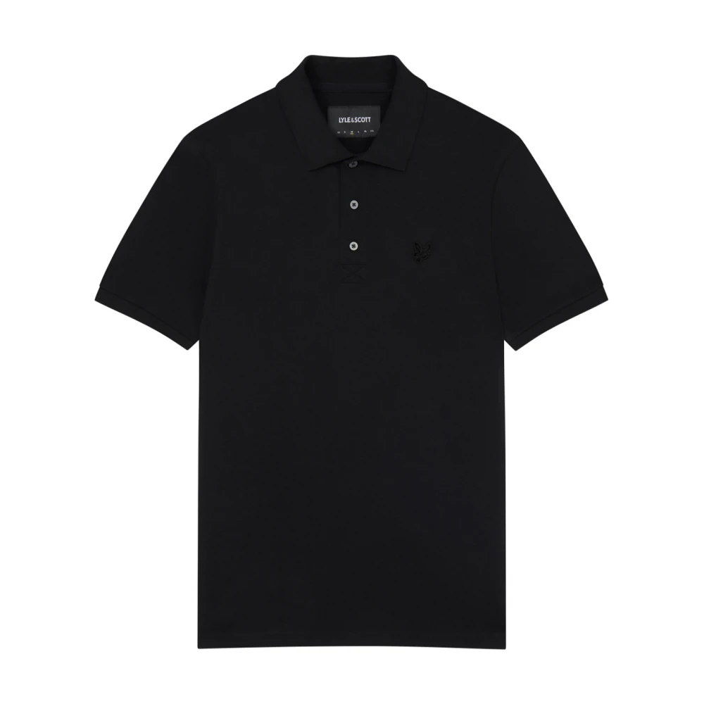 Lyle & Scott Tonal Eagle Polo Shirt Black Heren
