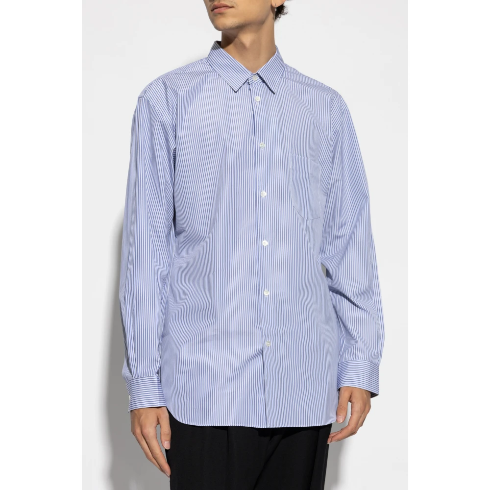 Comme des Garçons Shirt met streepmotief Blue Heren