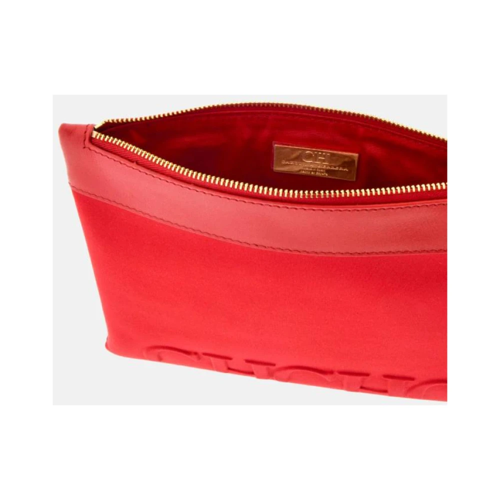 Carolina Herrera Rode Neopreen Insignia Pouch Red Dames