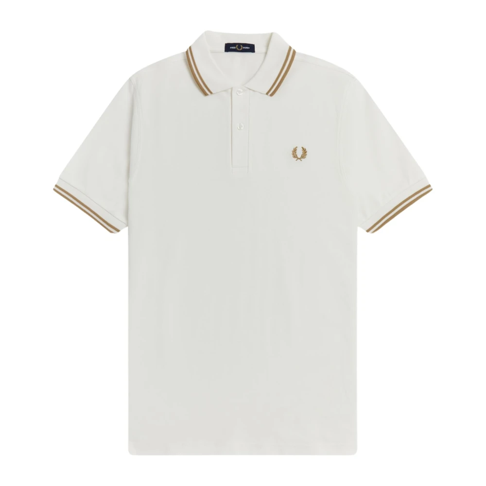 Fred Perry Slim Fit Twin Tipped Polo White Heren