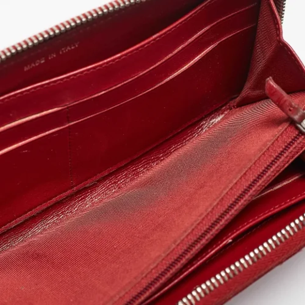 Chanel Vintage Pre-owned Leather wallets Red Dames