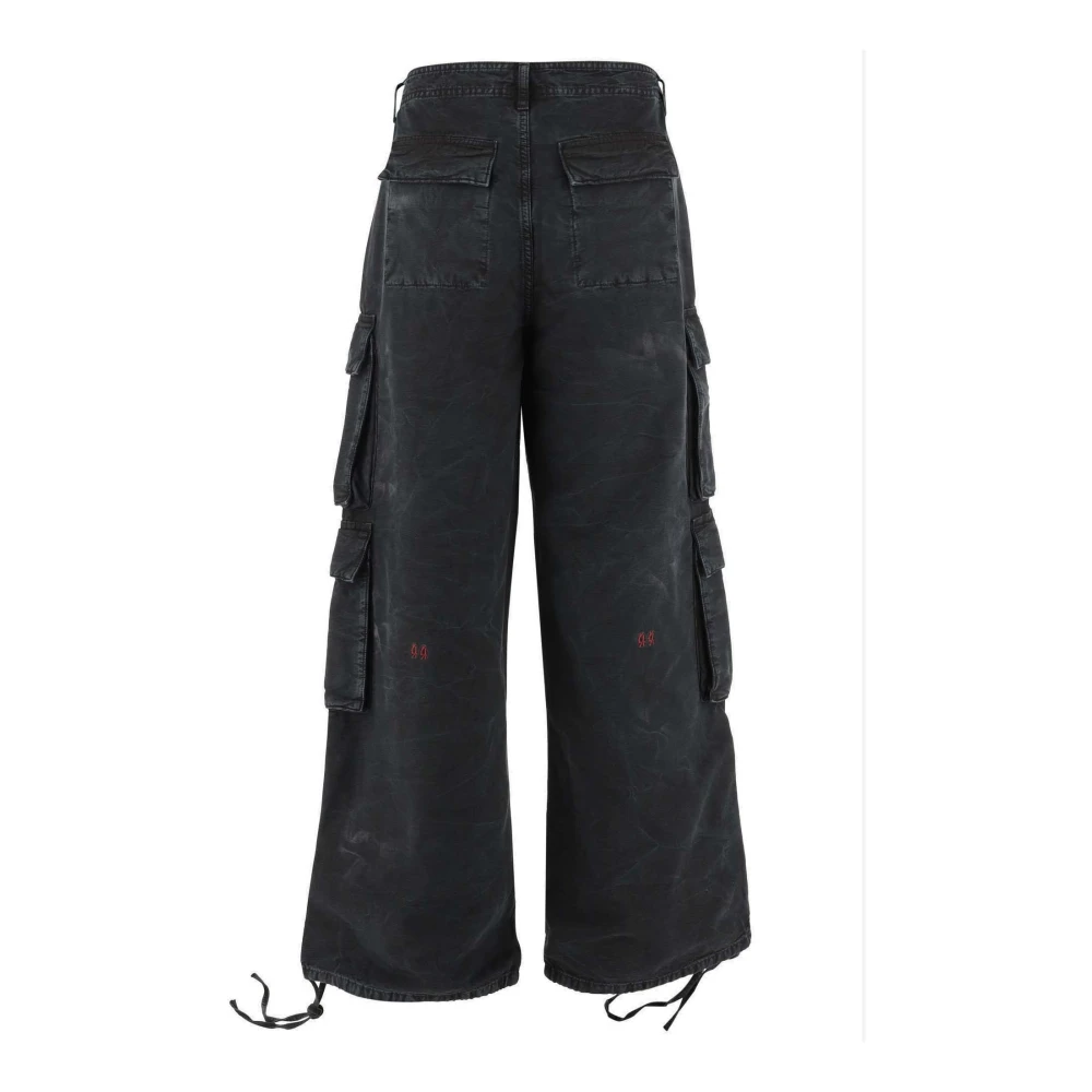 44 Label Group Wijde Broek Zomerse Stijl Black Heren