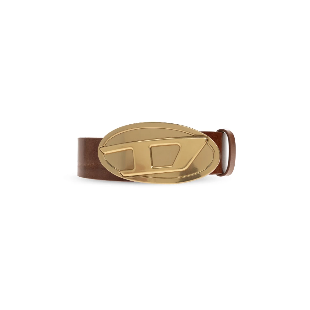 Diesel Vrouw Bruin Oval D Logo Riem