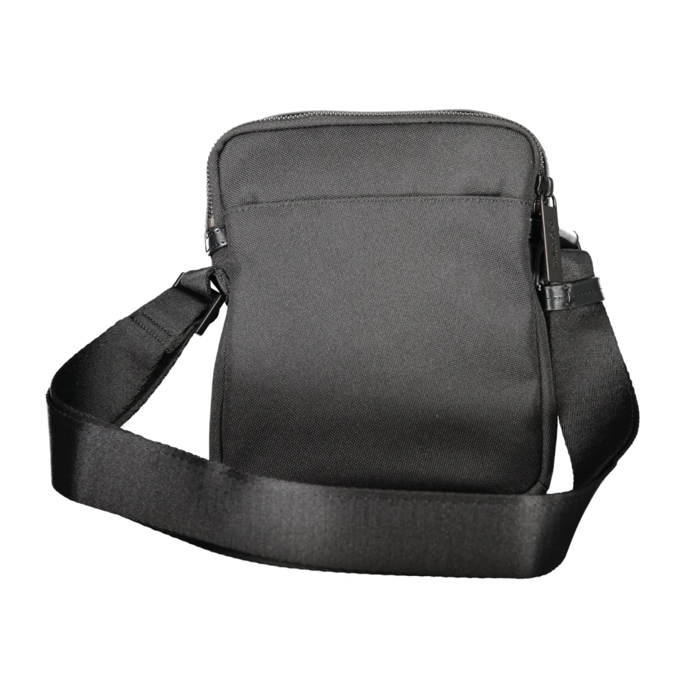 Calvin Klein Zwarte Schoudertas met Ritssluiting Black Heren