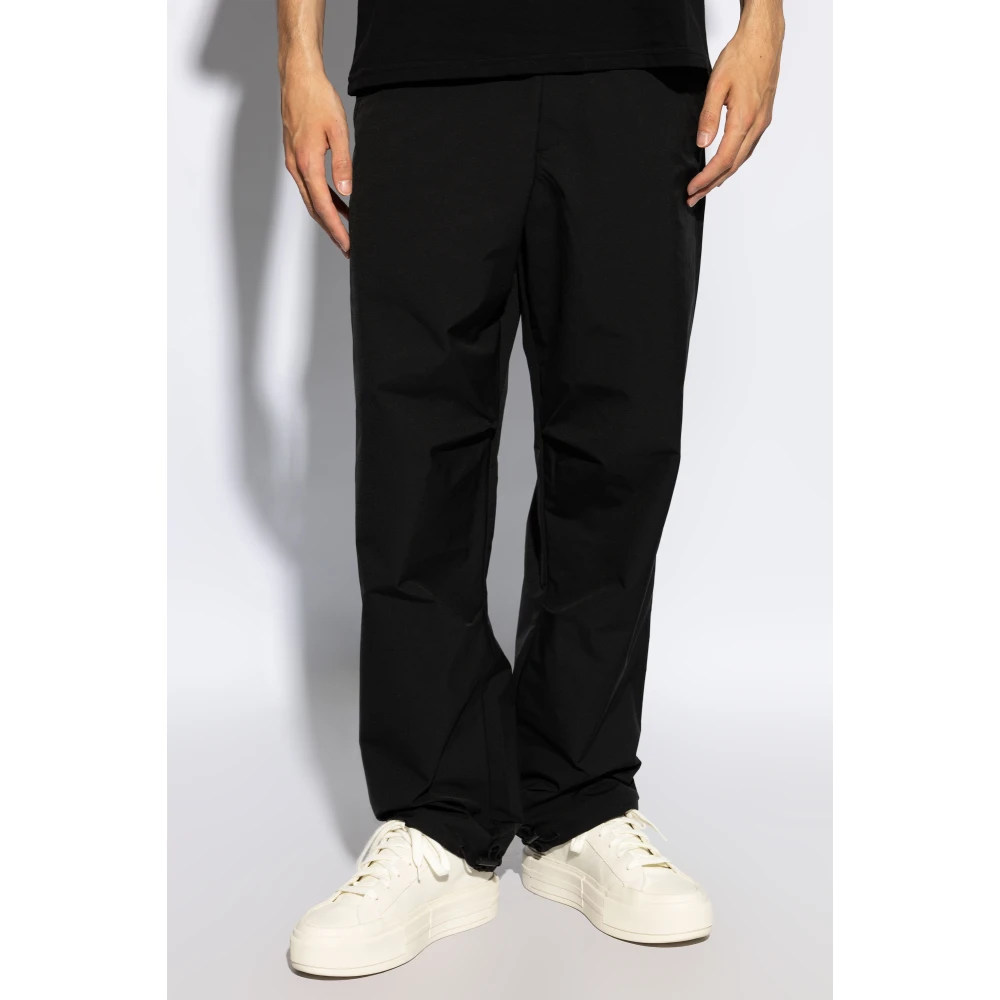 A.p.c. Broek met manchetten aangetrokken met trekkoorden Black Heren