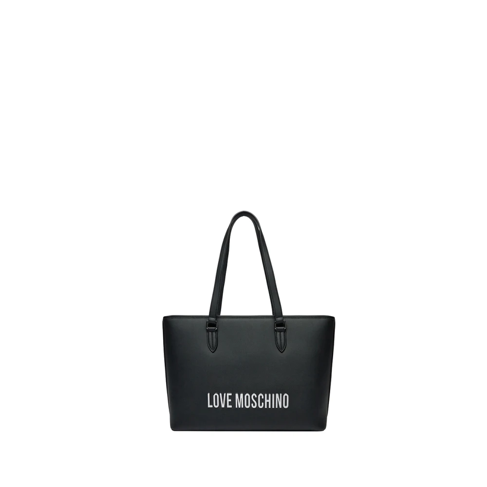 Moschino Zwarte Shopper Tas met Gouden Details Black Dames