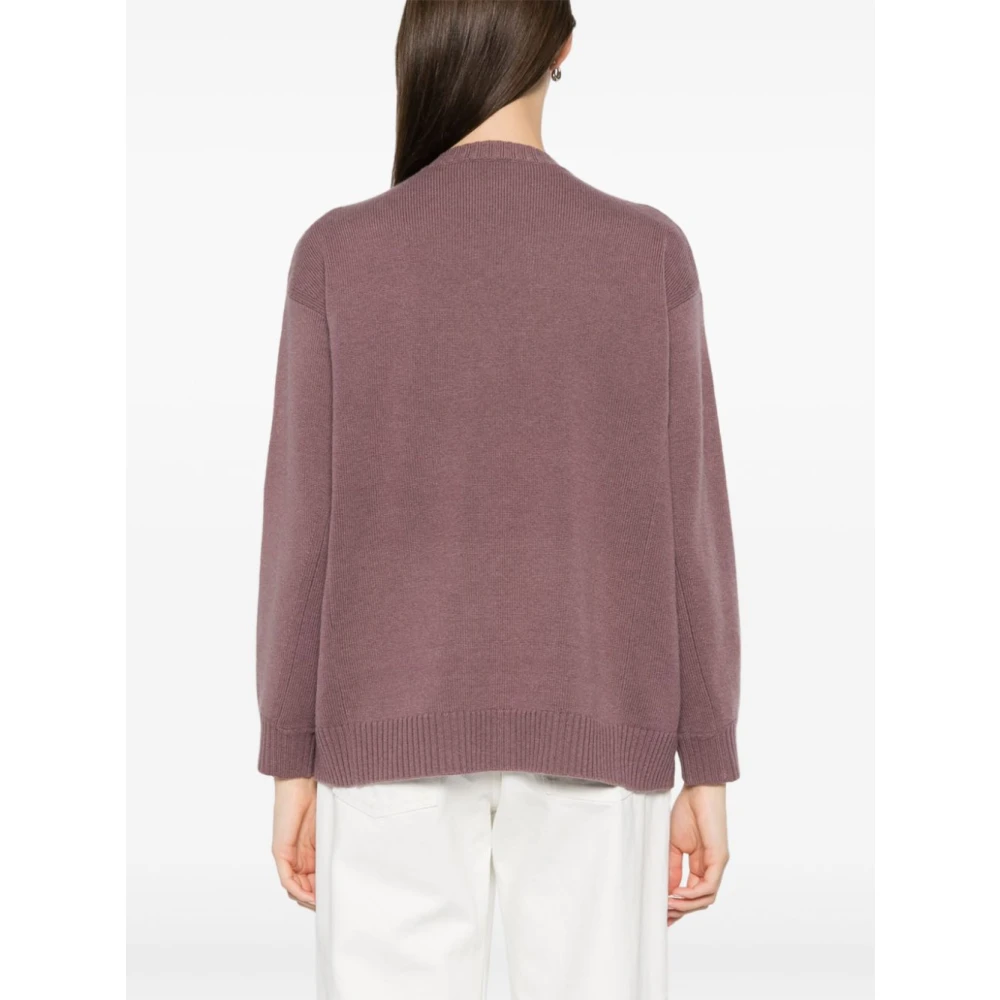 Max Mara Paarse trui met flocked logo Purple Dames