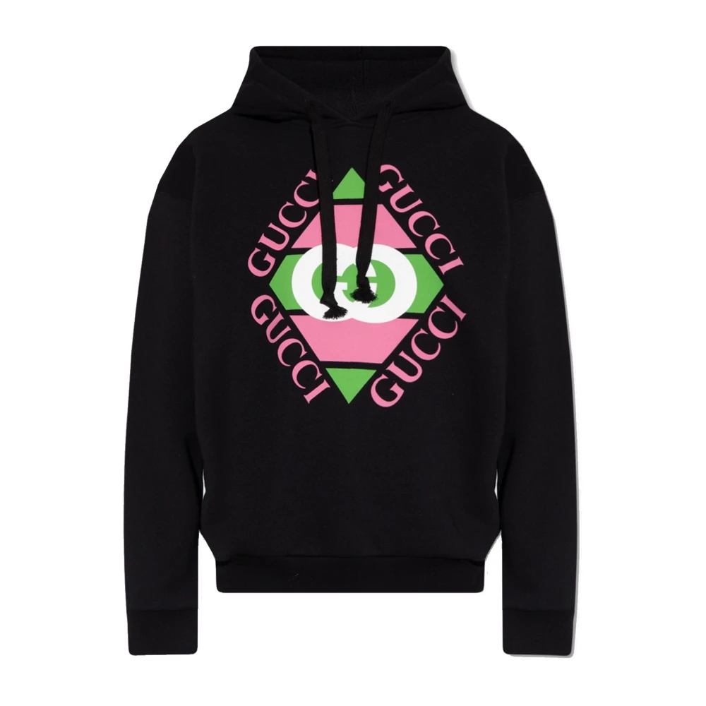 Gucci Ruimvallende Sweatshirt met Capuchon Black Dames