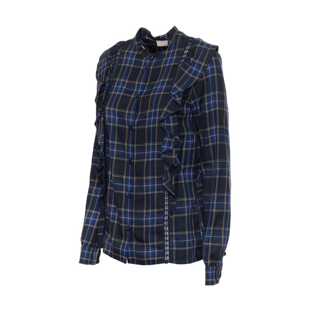 Harmont & Blaine Geruite Overhemd ModelStyle Blue Dames