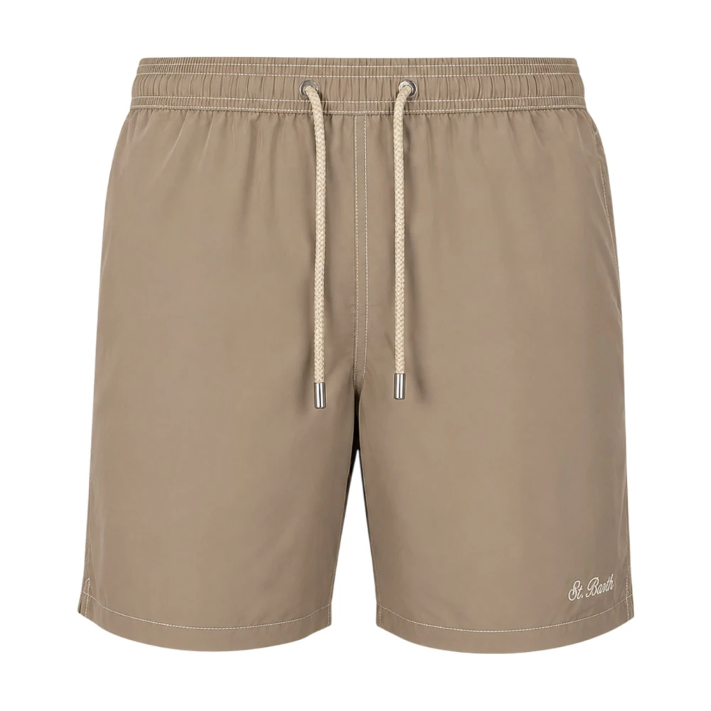 Mc2 Saint Barth Men's Beige Beachwear, M, Patmos Swim Shorts