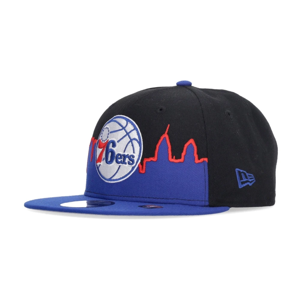 New era Platte Klep Pet NBA 76ers Zwart Black Heren