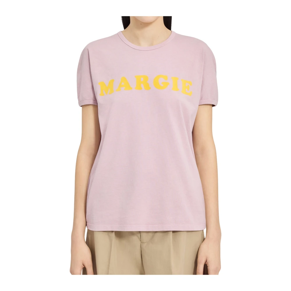 Mm6 Maison Margiela Women's Pink T-Shirts - T-Shirts - M - Tops