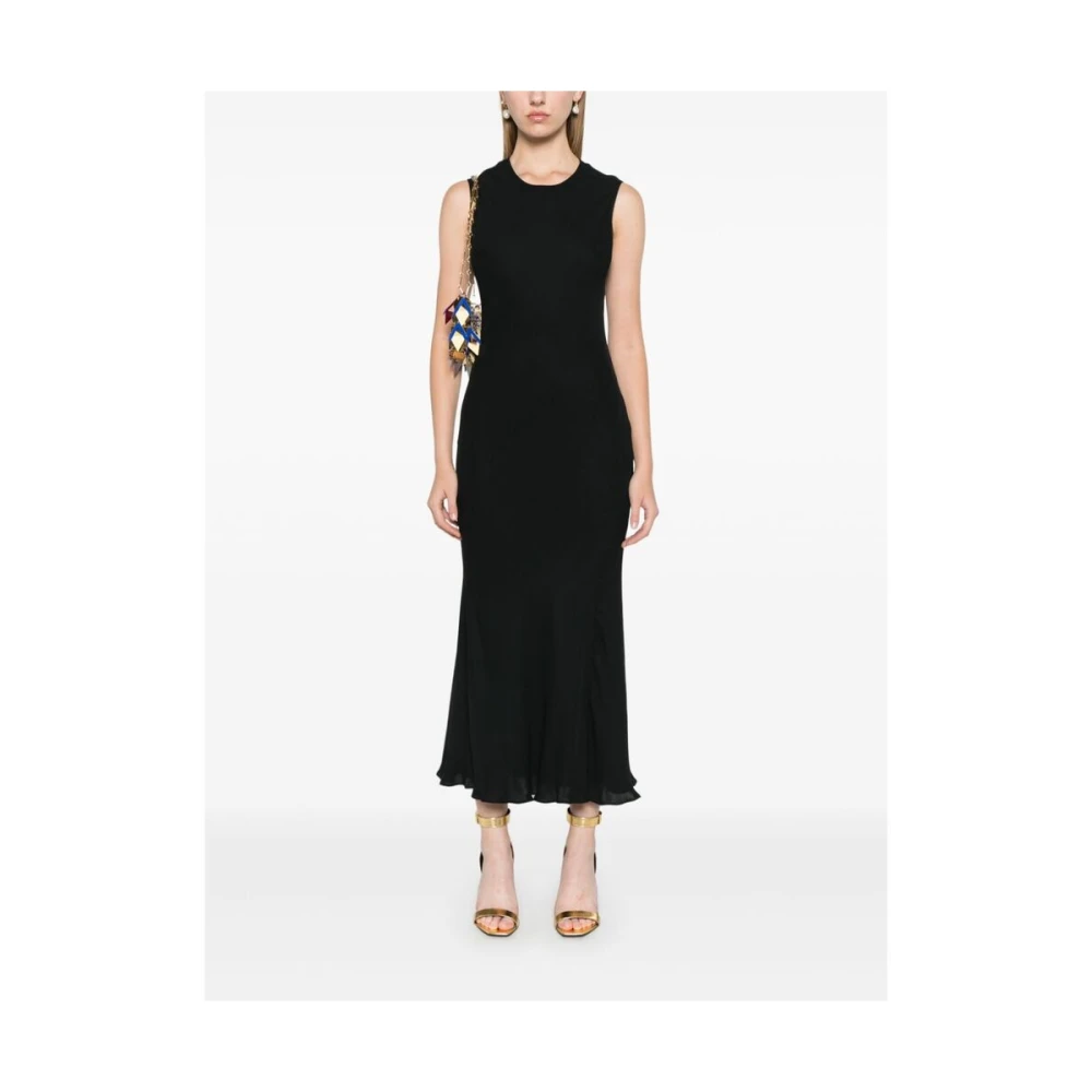 Calvin Klein Zwarte A-lijn Jurk Black Dames