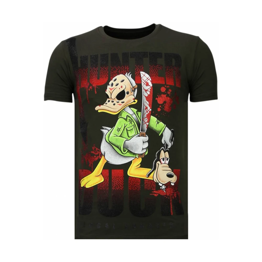 Local Fanatic Hunter Duck Rhinestone - T shirt Herr - 13-6225K Green, Herr