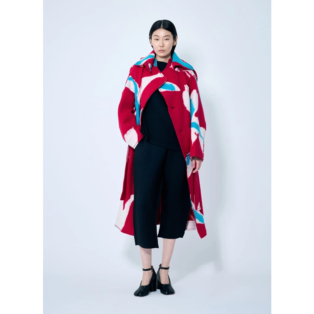 Issey Miyake Elastische Taille Geplooide Broek Black Dames