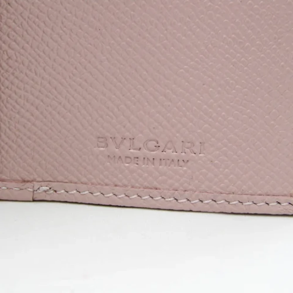 Bvlgari Vintage Pre-owned Leather wallets Pink Dames
