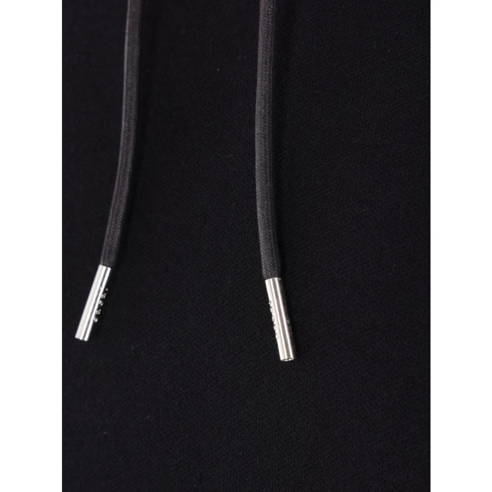 Sacai Zwarte hoodie met nylon inzetstukken Black Heren