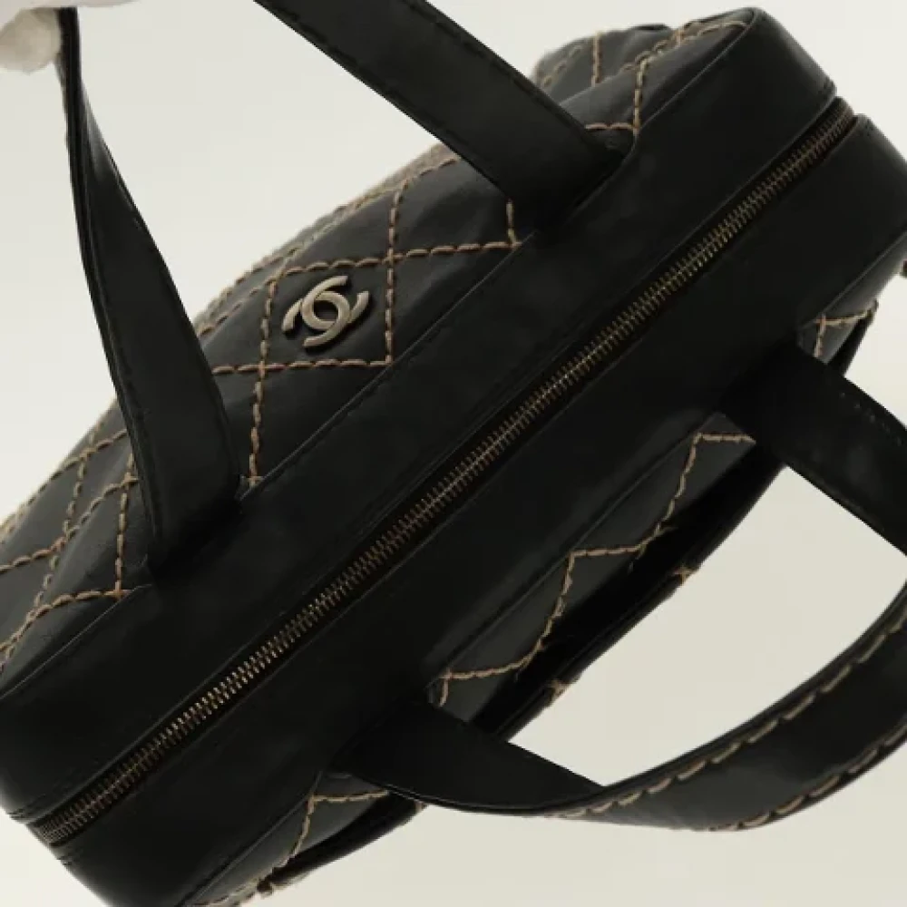 Chanel Vintage Pre-owned Leather handbags Black Dames