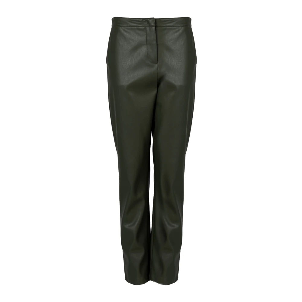 Liu Jo Elegante hoge taille taps toelopende broek Green Dames