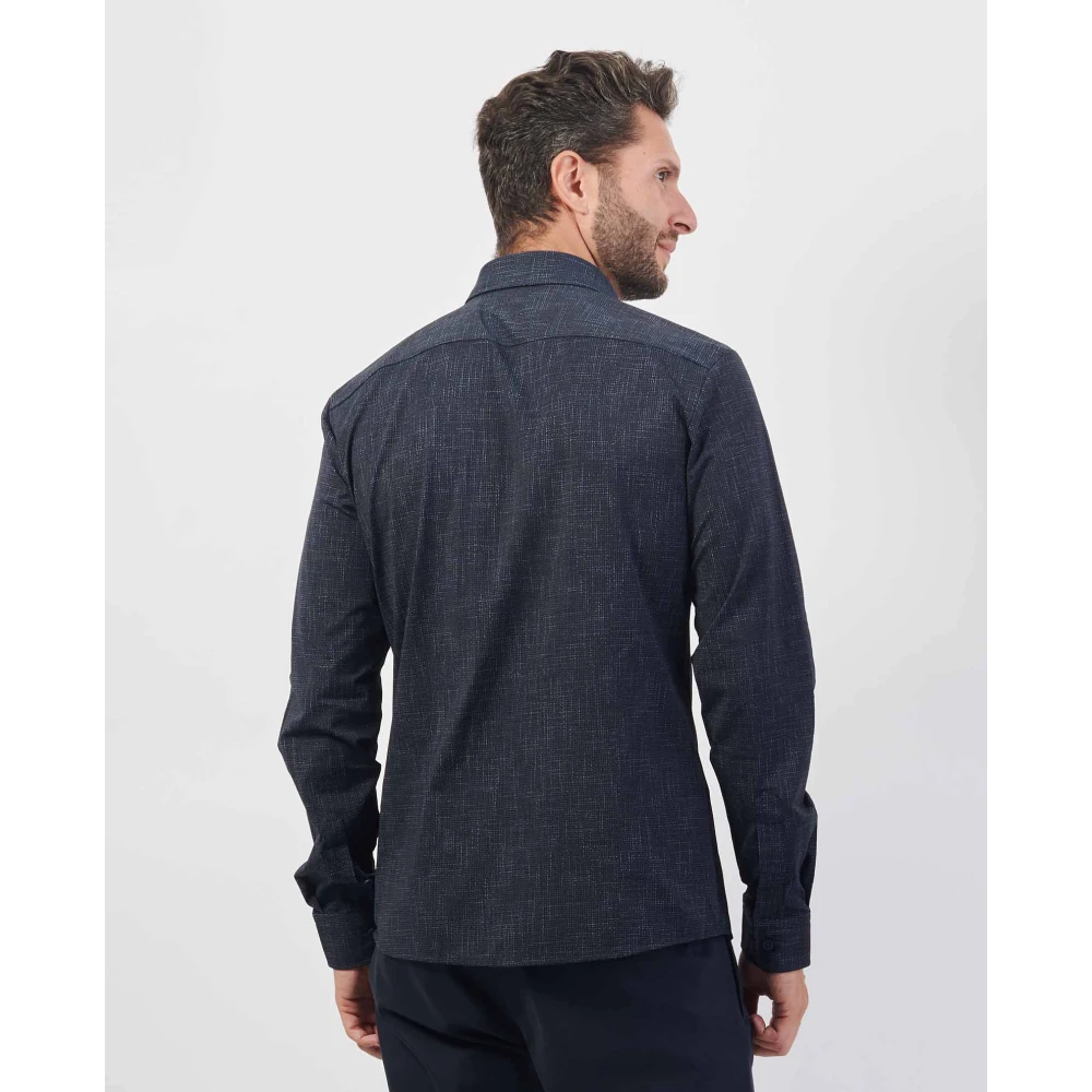 Hugo Boss Blauw Katoenen Overhemd Met Knopen Blue Heren