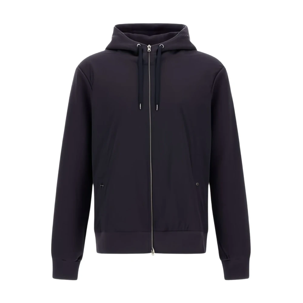 Herno Mannelijk Blauw Hoodies & Sweatvesten Heren, 2XL, E Winterjassen