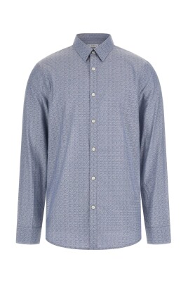 chemise-en-coton-imprime-coupe-ajustee