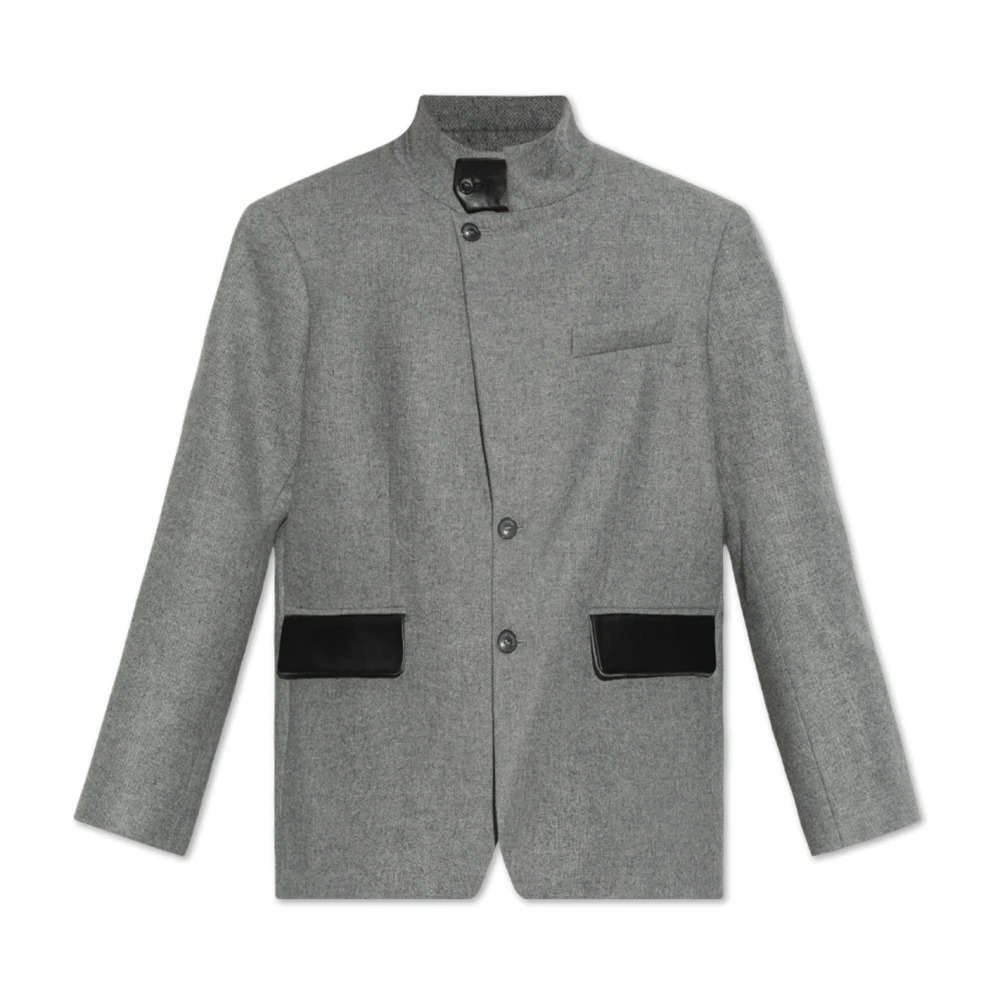 The Mannei Blazer met visgraatpatroon Gray Dames