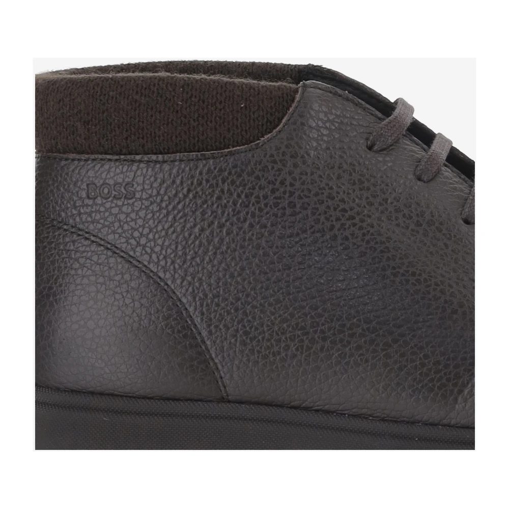 Boss Gekreukelde Leren Loafers