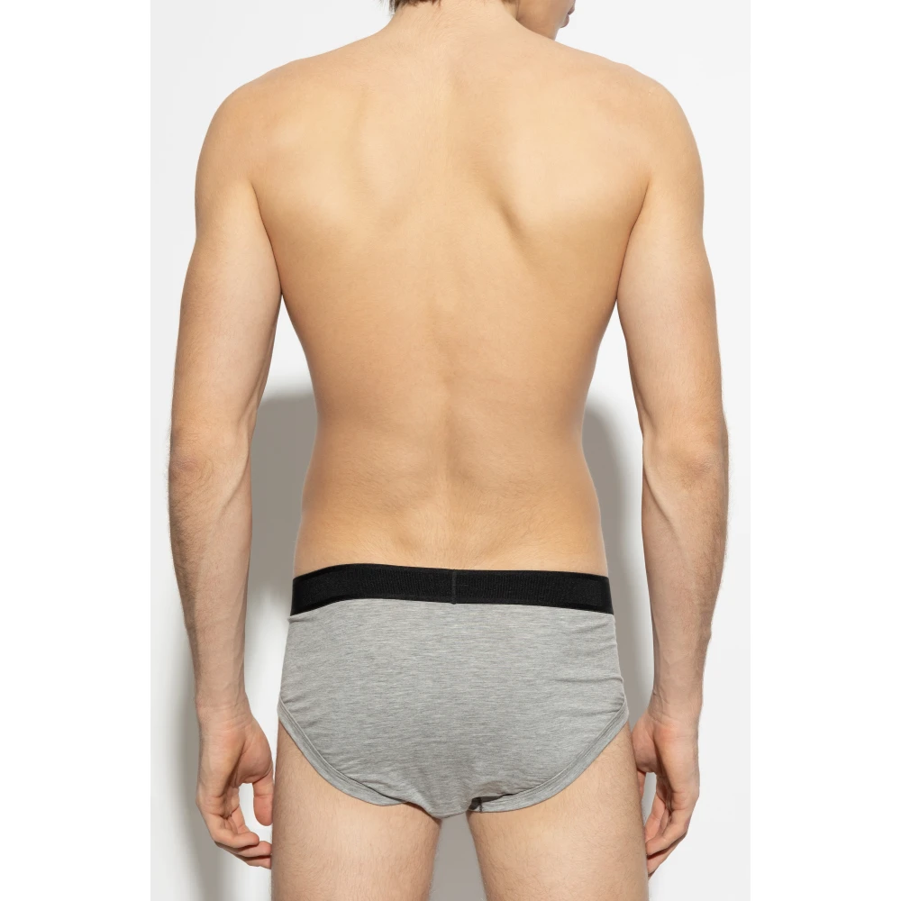 Tom Ford Twee-pack slips met logo Gray Heren