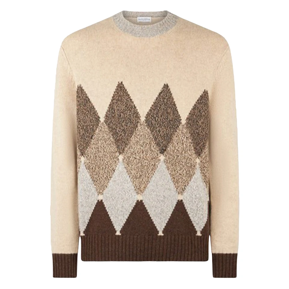 Ballantyne Mouline Beige Pullover Sweater Beige Heren