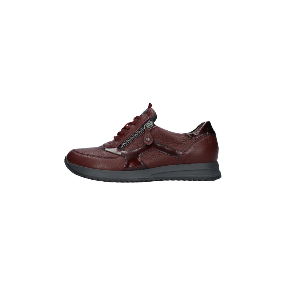 Waldläufer Leren Enkelboot Dames Schoenen Rood