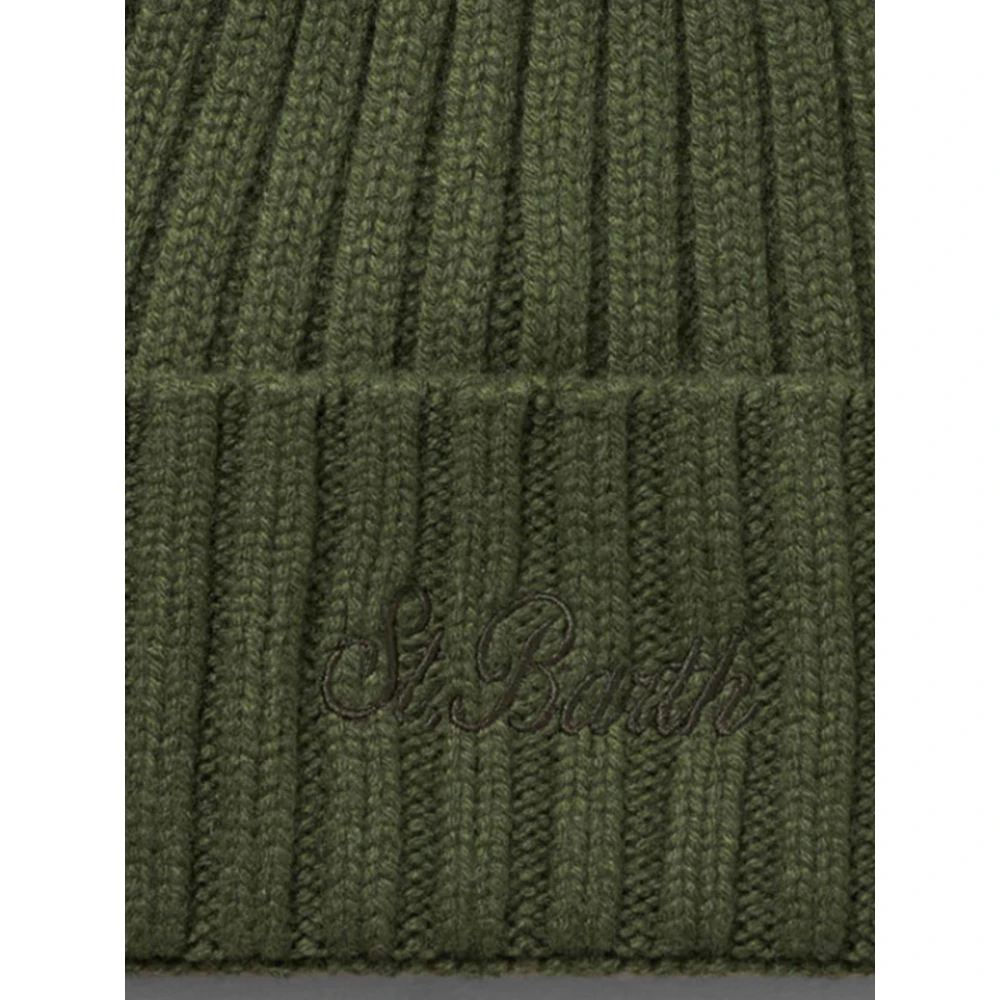 MC2 Saint Barth Geribbelde Cashmere Hoed Wengen Stijl (Militair Groen) Green Heren