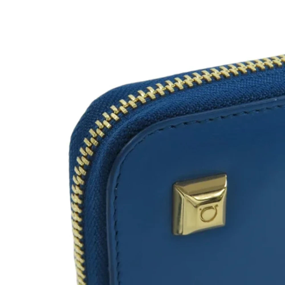 Salvatore Ferragamo Pre-owned Leather wallets Blue Dames