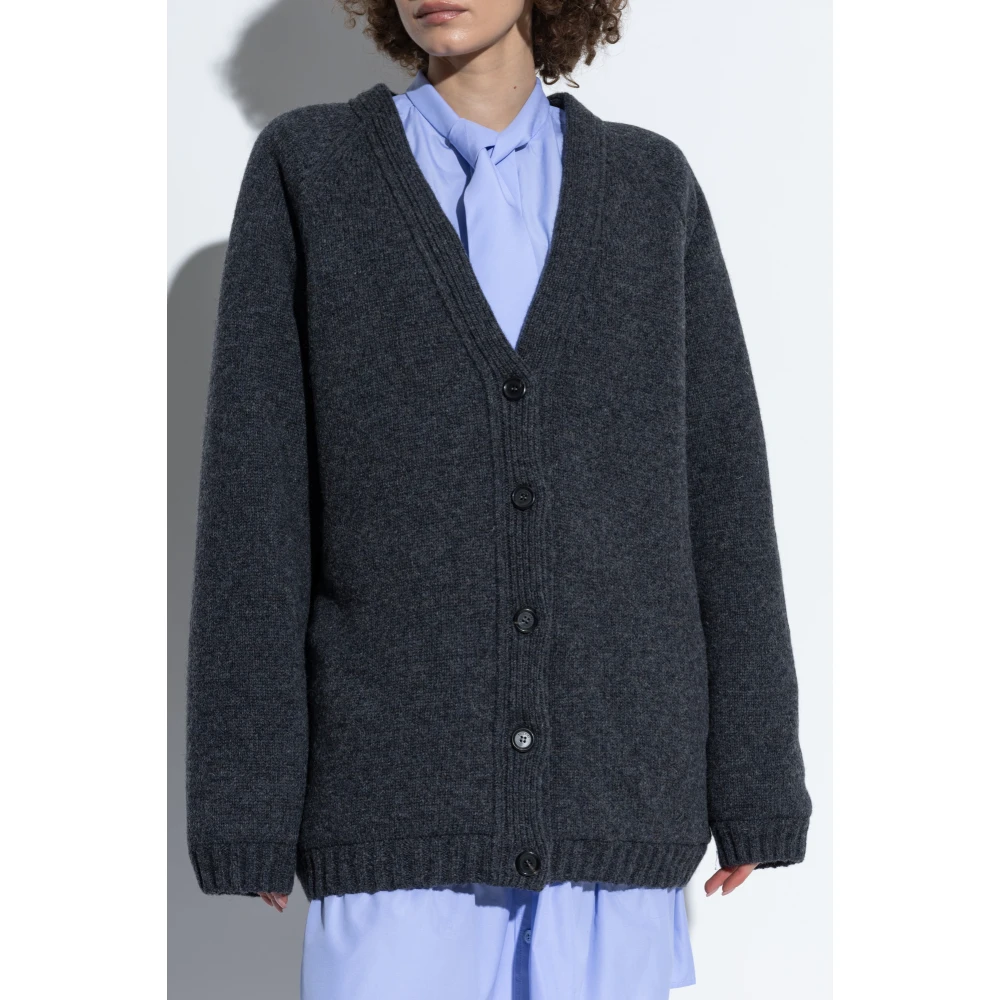 Moschino Gewatteerde oversized vest Gray Dames