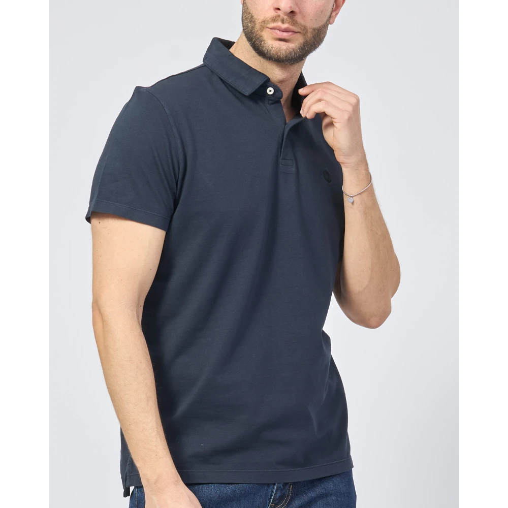 Ecoalf Biologisch Katoen Blauw Poloshirt Blue Heren
