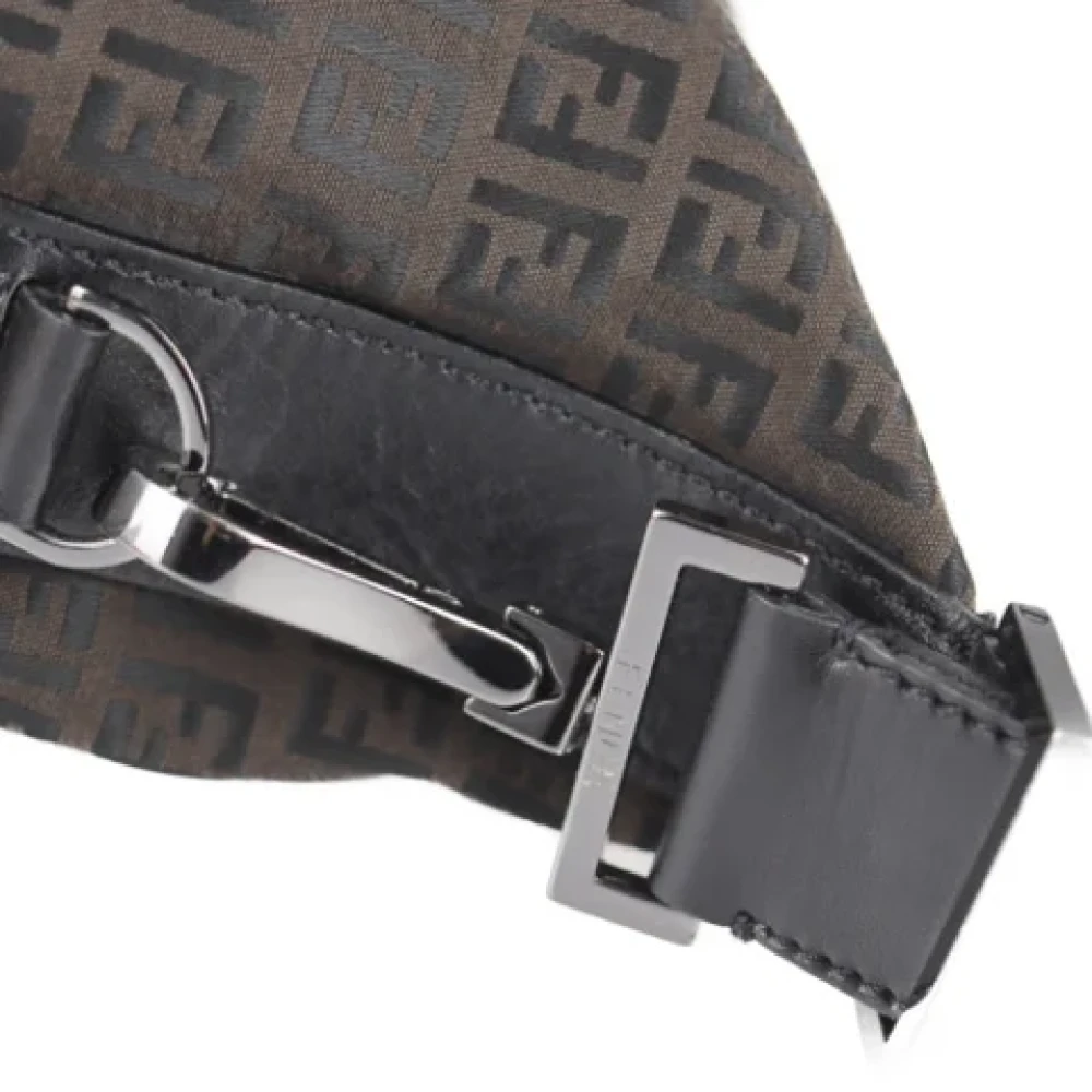 Fendi Vintage Pre-owned Canvas shoulder-bags Black Dames