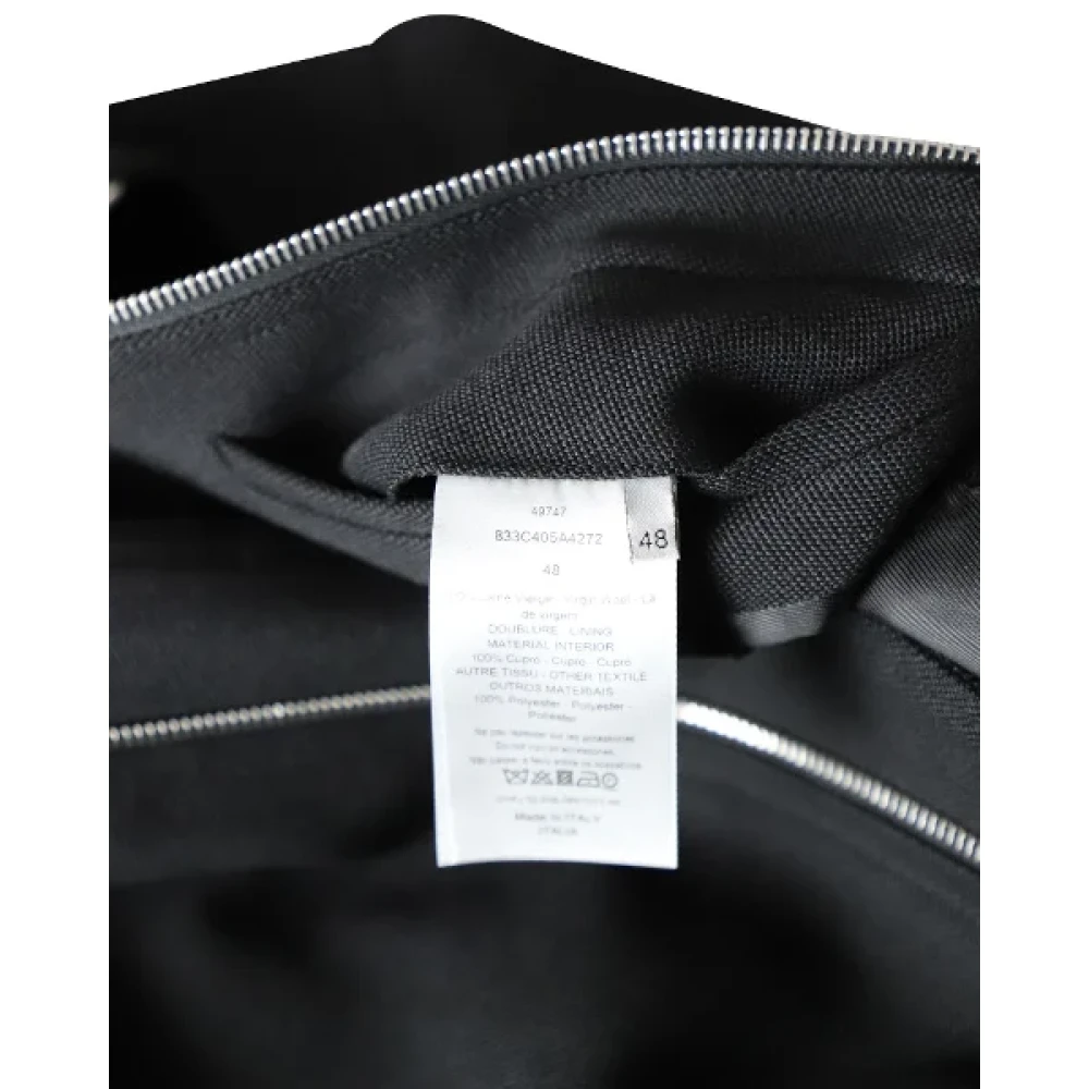 Dior Vintage Pre-owned Wool outerwear Black Heren