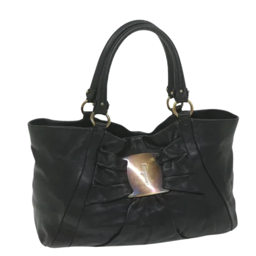 Salvatore Ferragamo Pre-owned Leather totes Black Dames